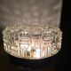XL vintage round ceiling light in moulded glass
