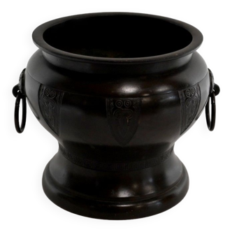 Cache-pot en bronze, inspiration grecque – 1900