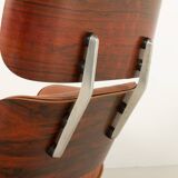 Lounge chair with footstool in aniline leather , 1970s