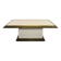 1980s coffee table made of brass tubes and laminate.