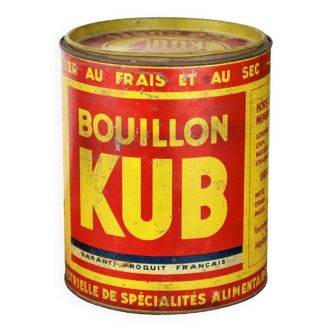Kub Bouillon Tin 1930s Tin Box Vintage Collector's Item 23cm