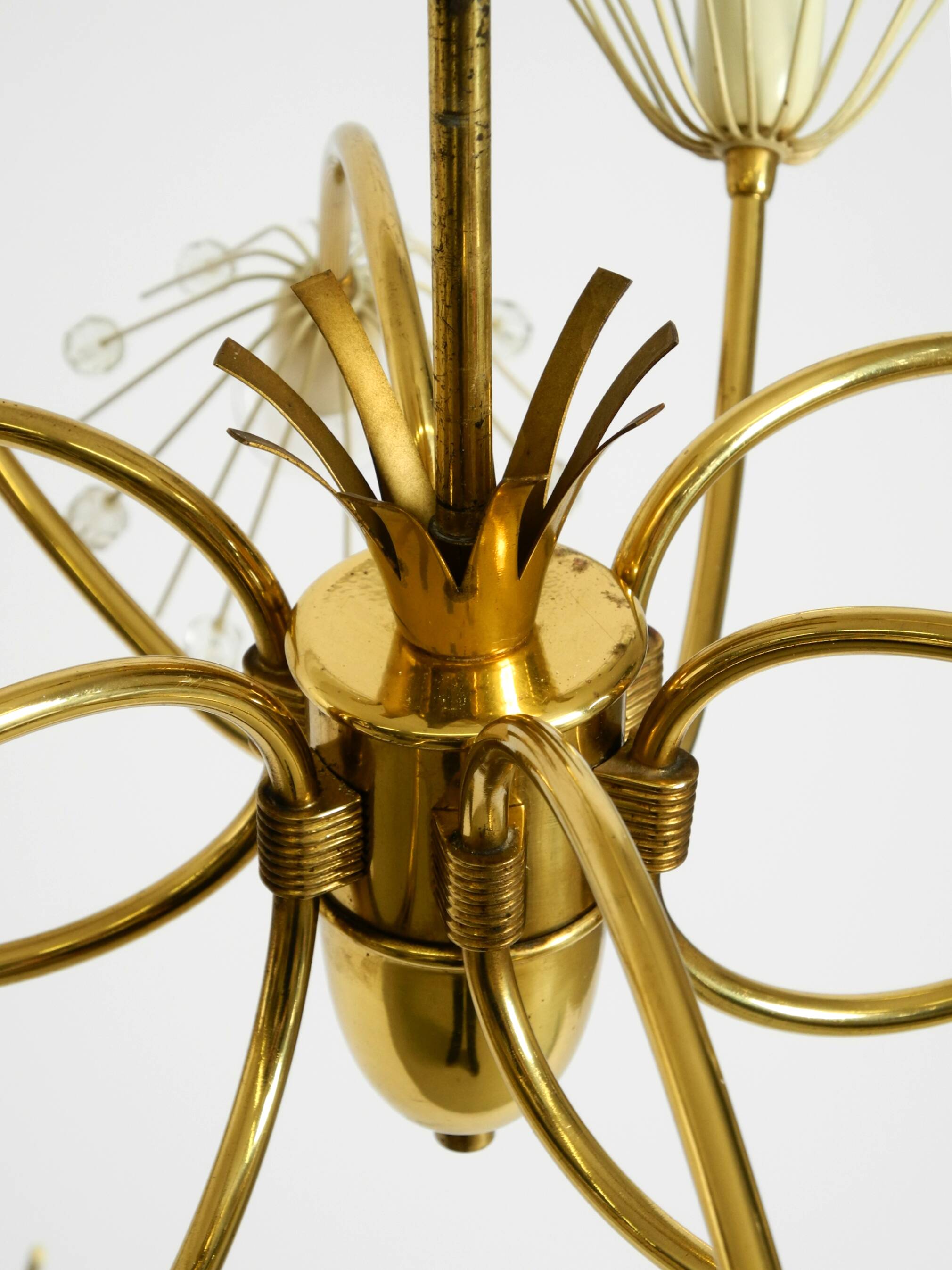 Beautiful brass chandelier by Emil Stejnar for Rupert Nikoll