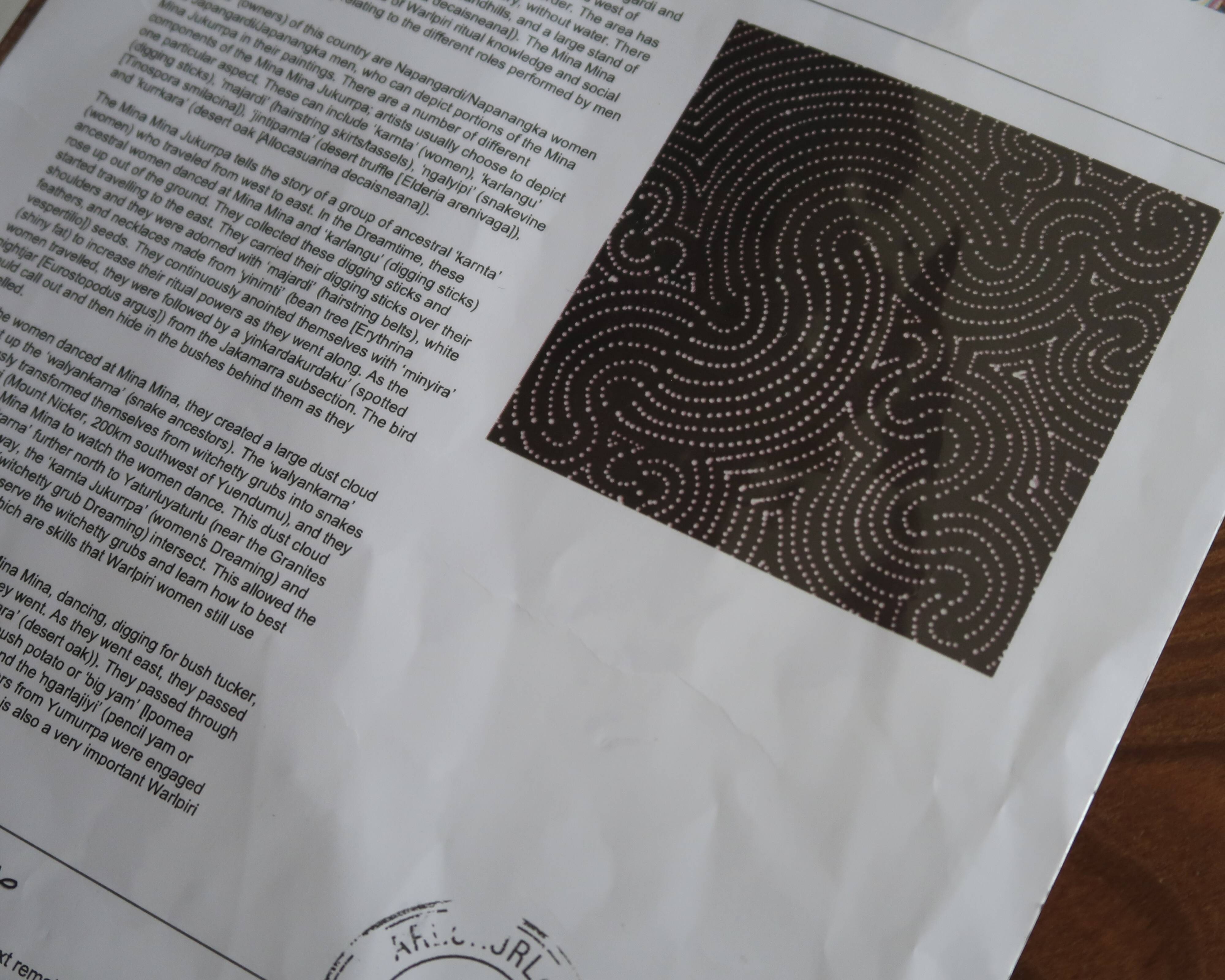 Aboriginal art painting by Christine Nakamarra Curtis