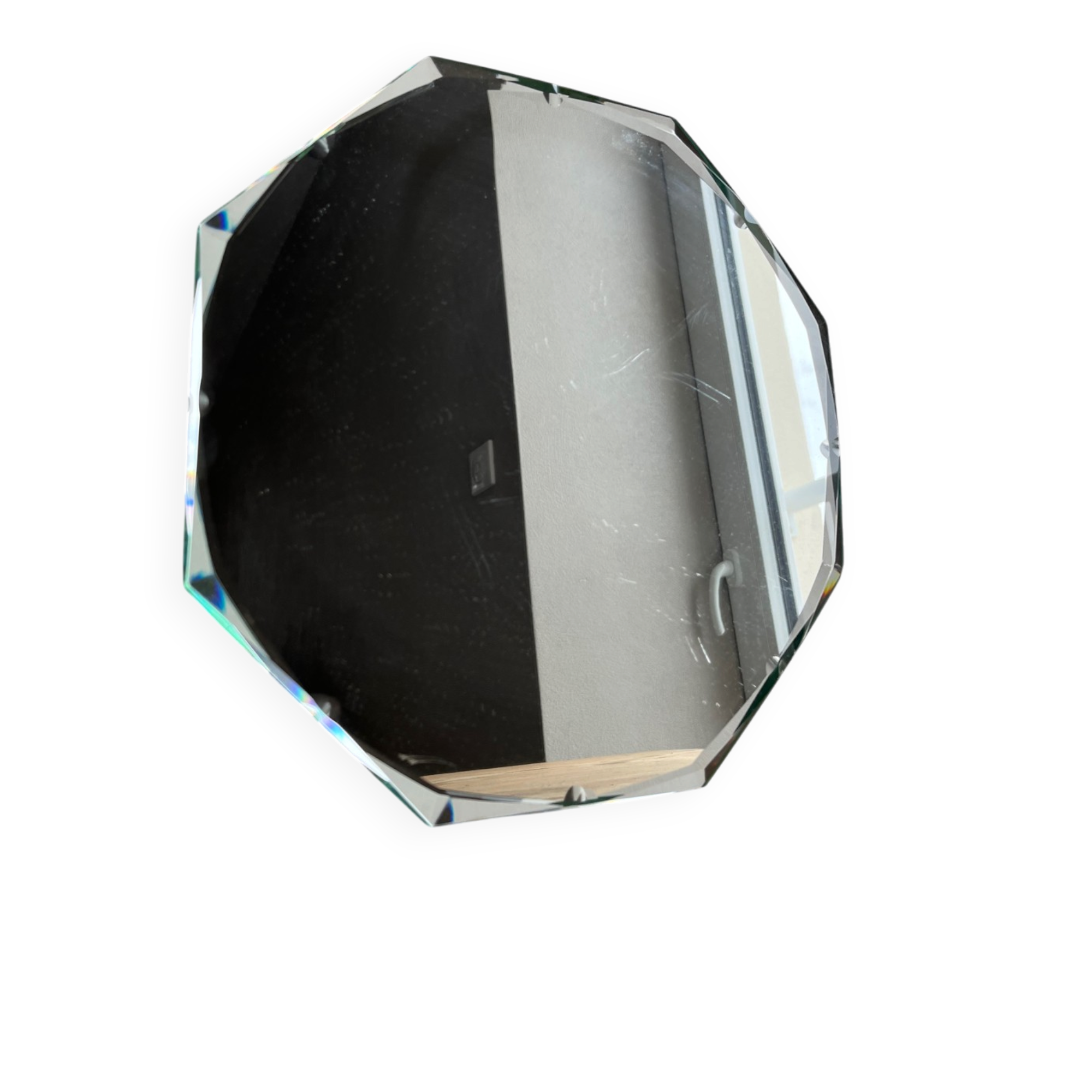Vintage octagonal bevelled mirror