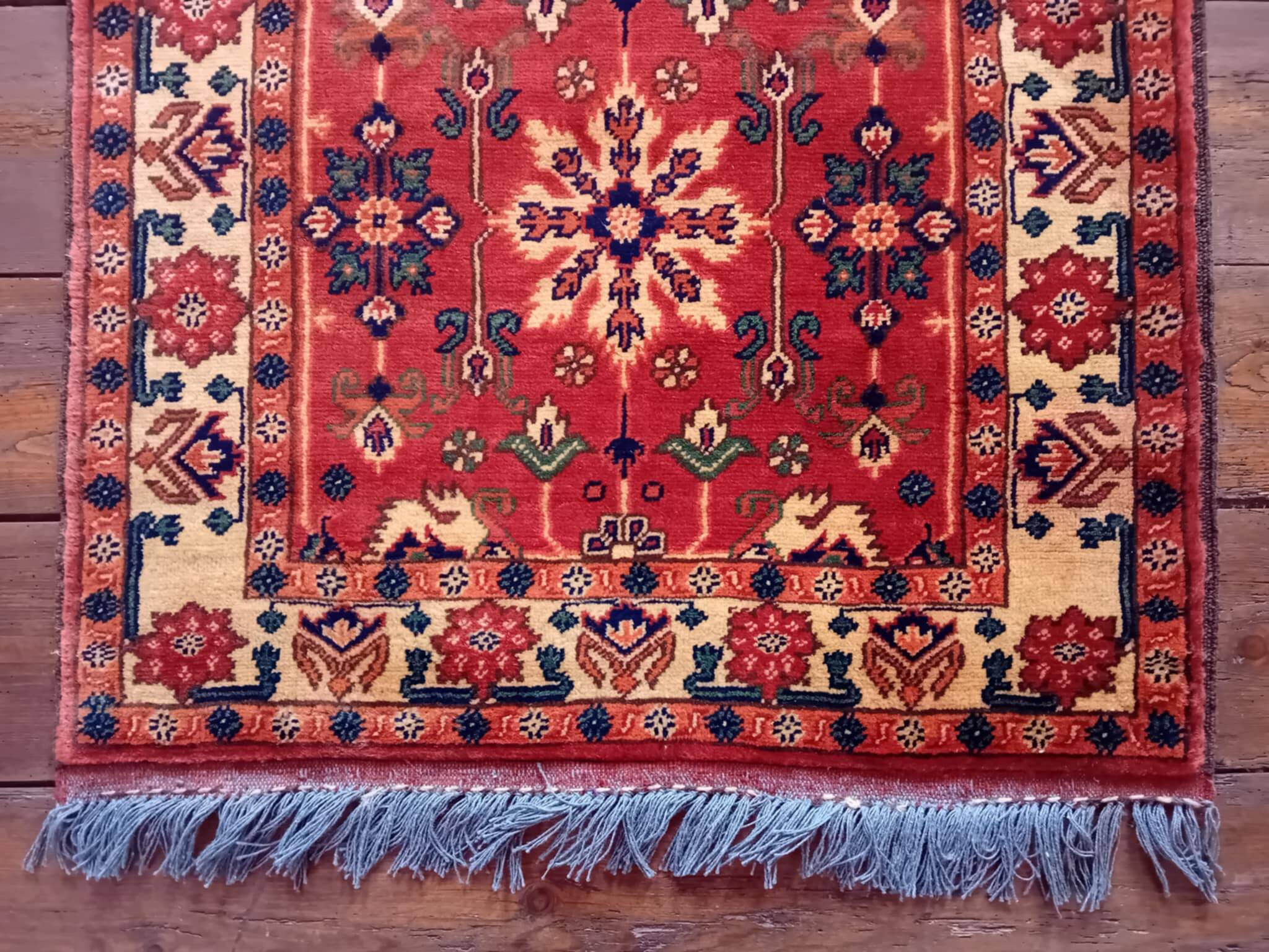 Handmade Pakistani Kazak Rug 128x85cm
