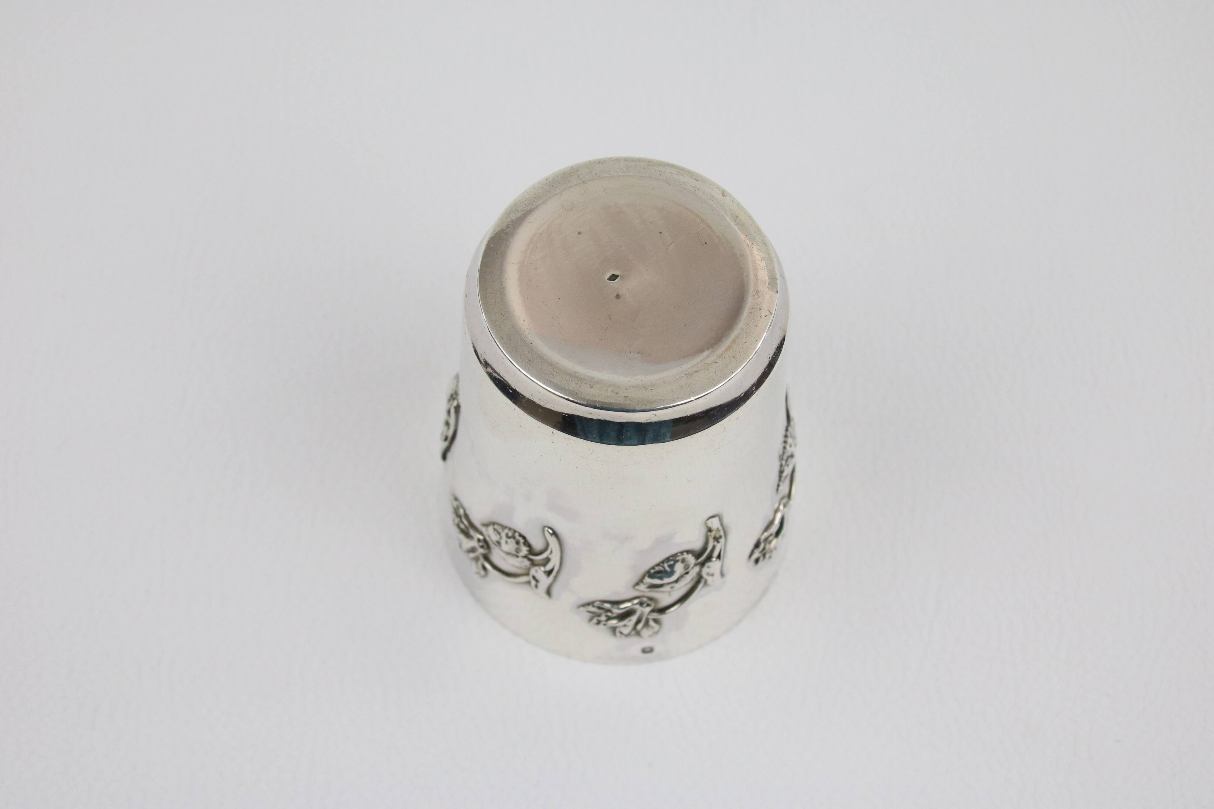 Timpani With Cyclamen Decor In Sterling Silver