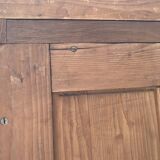 Parisian glass cabinet in solid raw oak, 1950