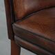 Comfortable set of 2 sheep leather dining chairs with character