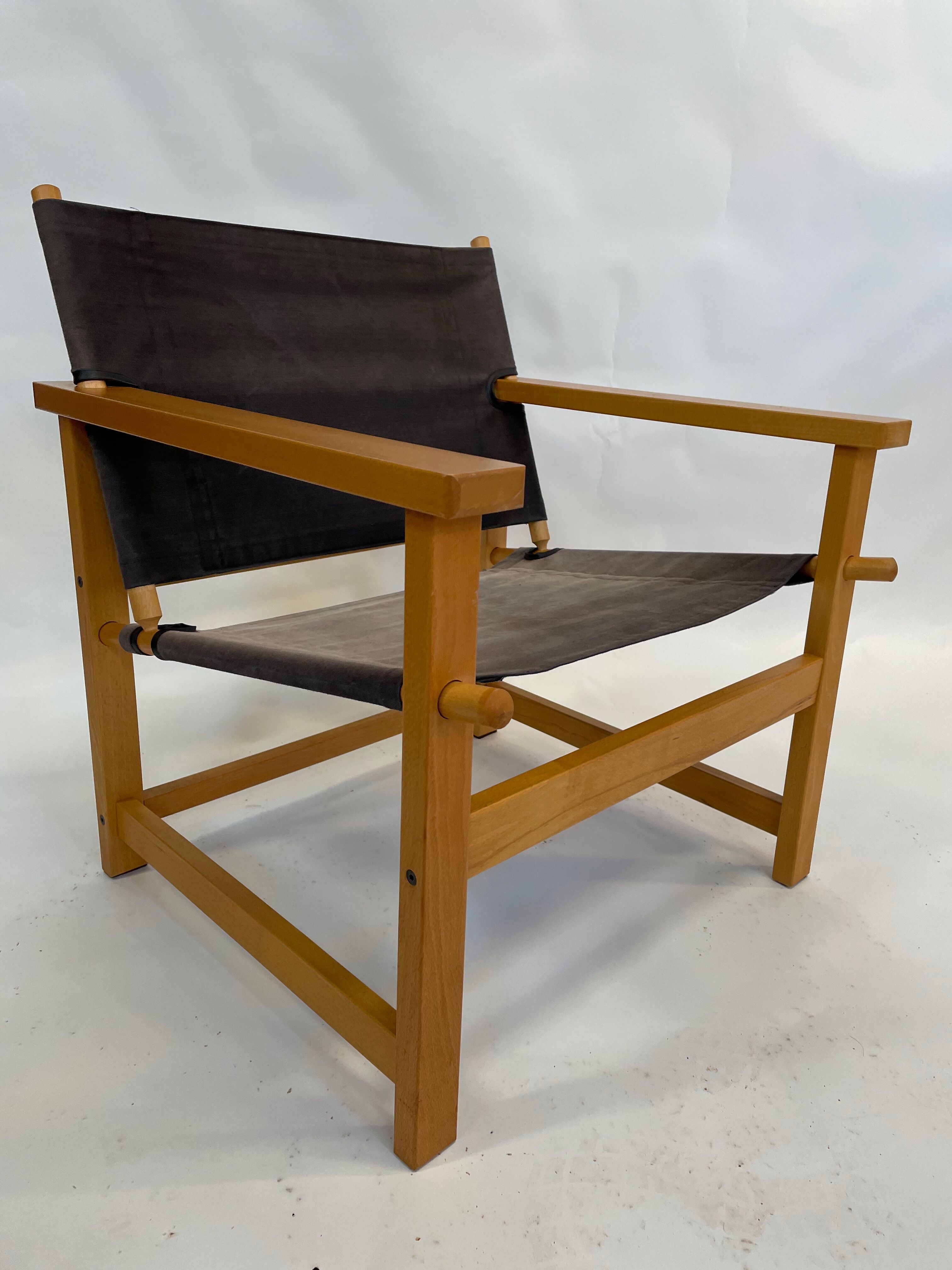 Vintage Safari Chair 1980s Hyllinge Møbler Denmark