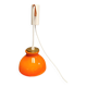 Applique Holmegaard en verre rouge orangé, design danois années 1970