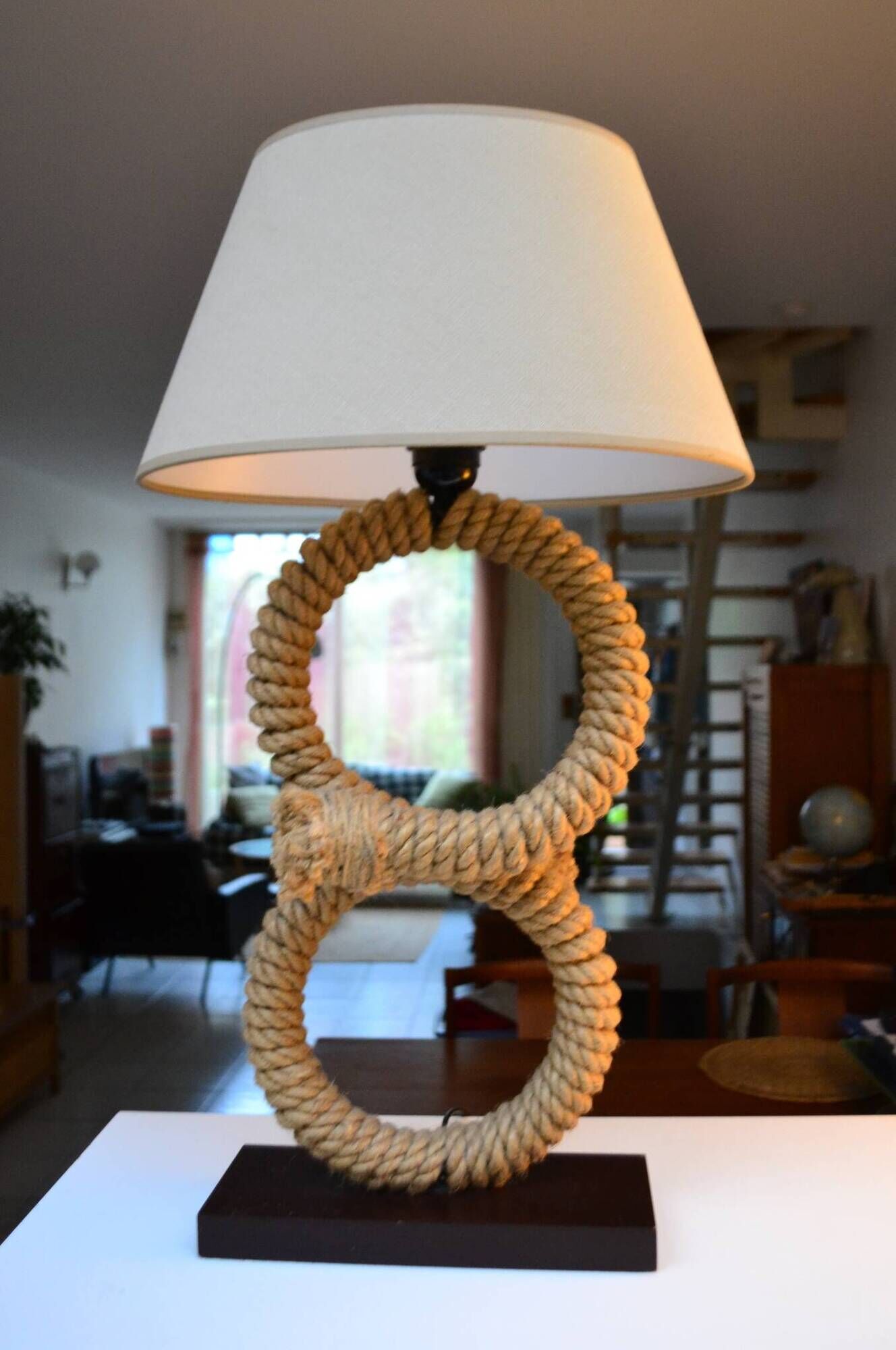 Lampe en corde vintage