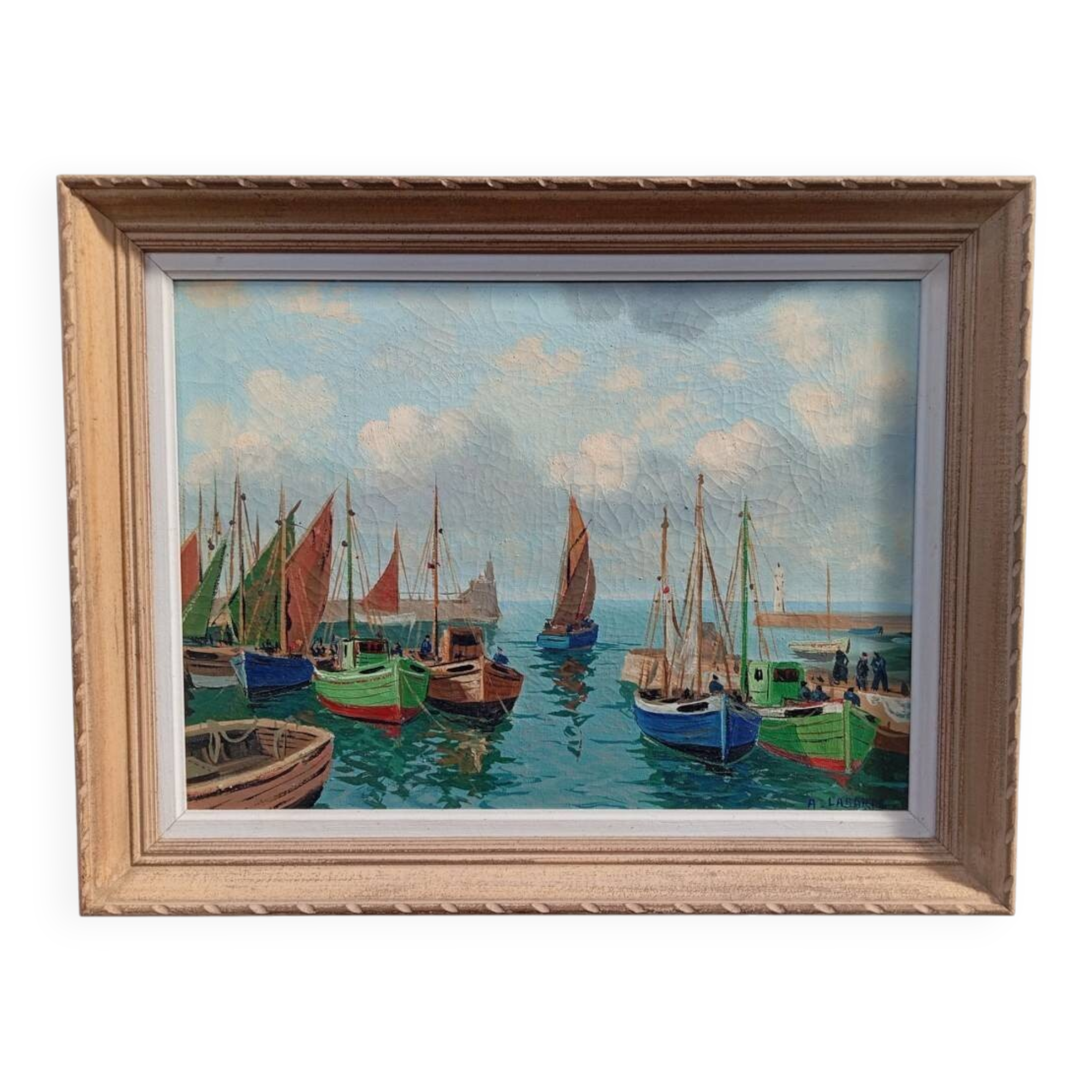 Marine oil on canvas André Labarde