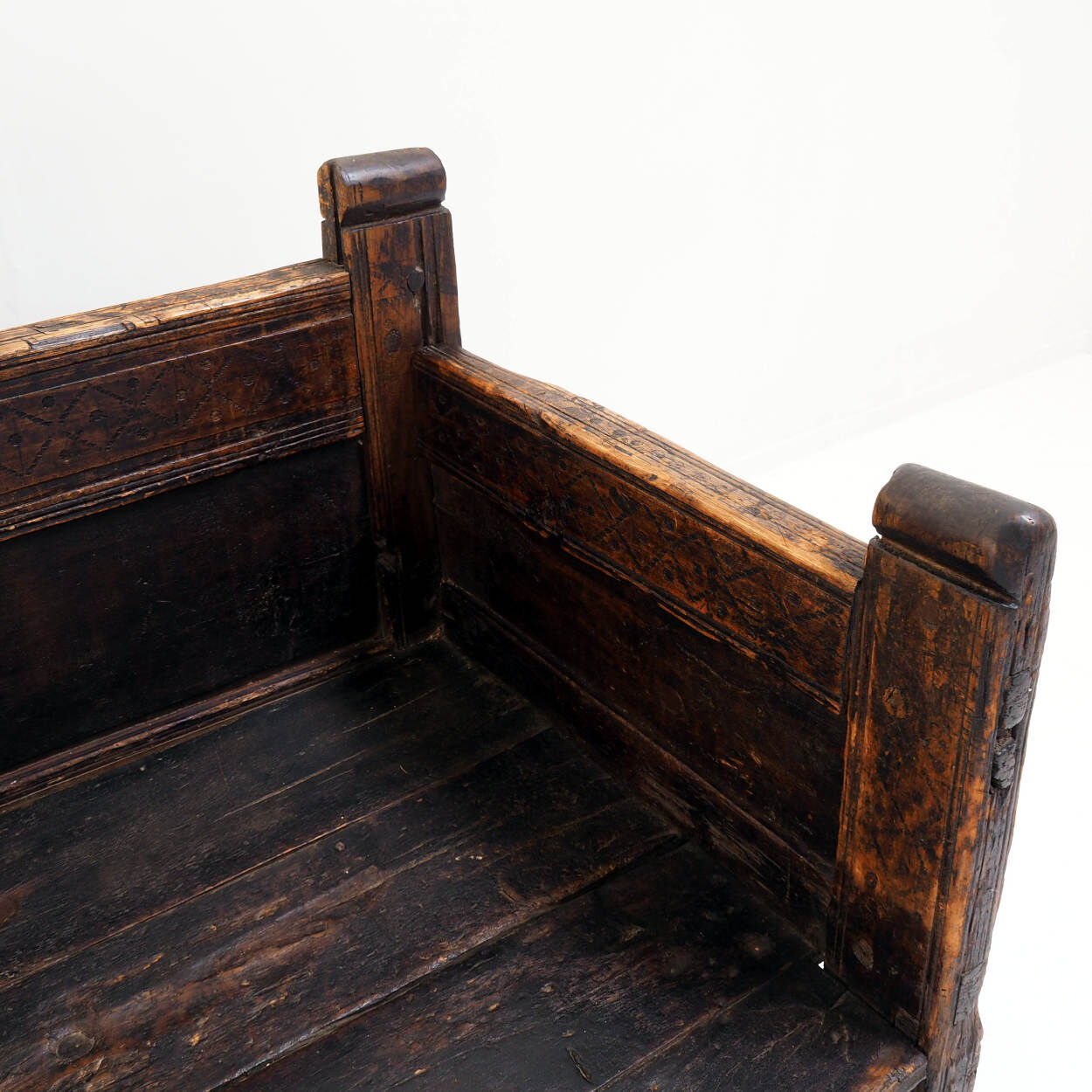 18th Century Spanish Wooden Bench with Beautiful Patina