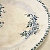 Plat à tarte ancien en terre de fer de chez Lebacqz et Bouchart en bon état