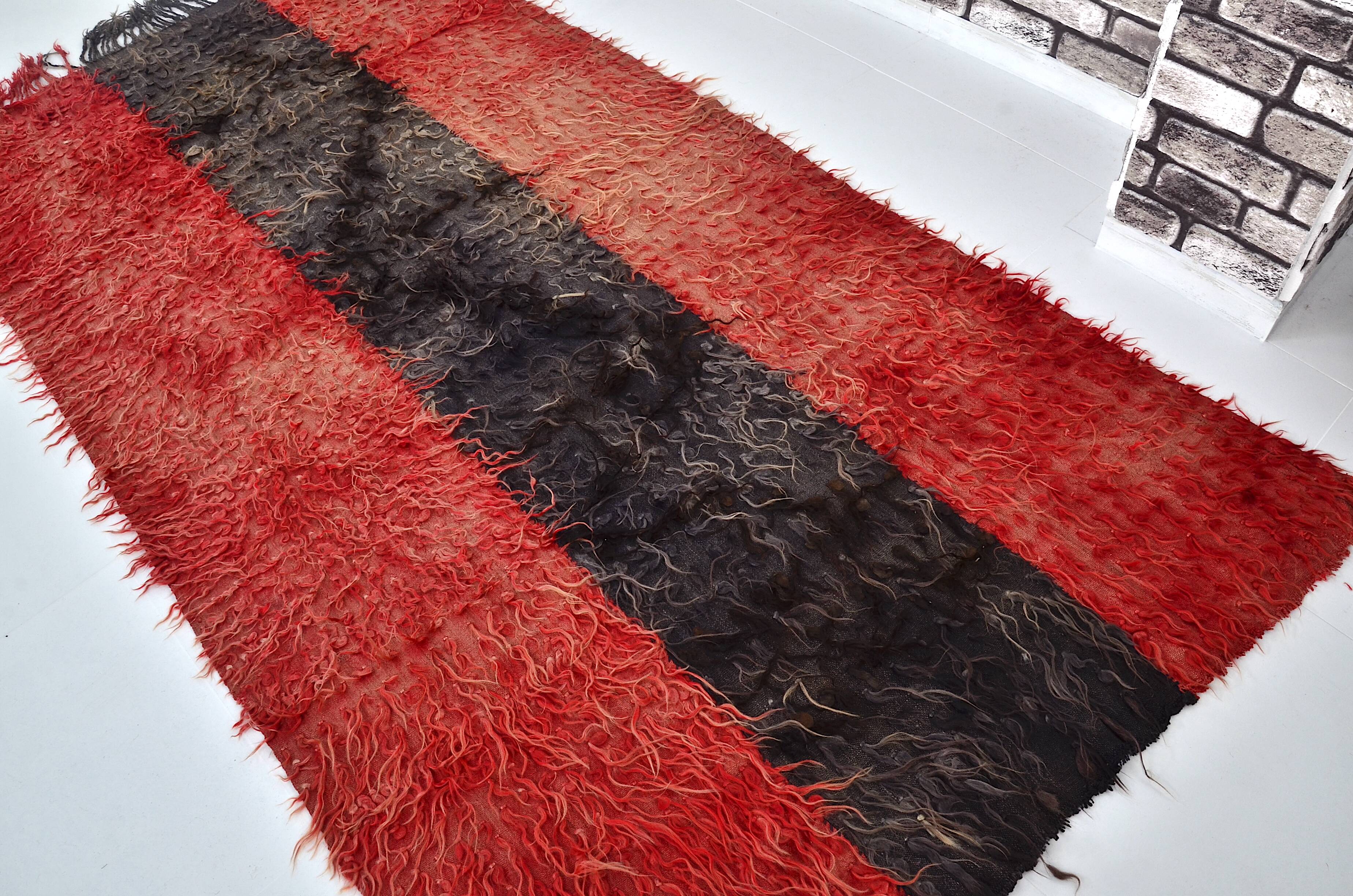 Vintage Turkish Angora Wool Kilim sku  3064