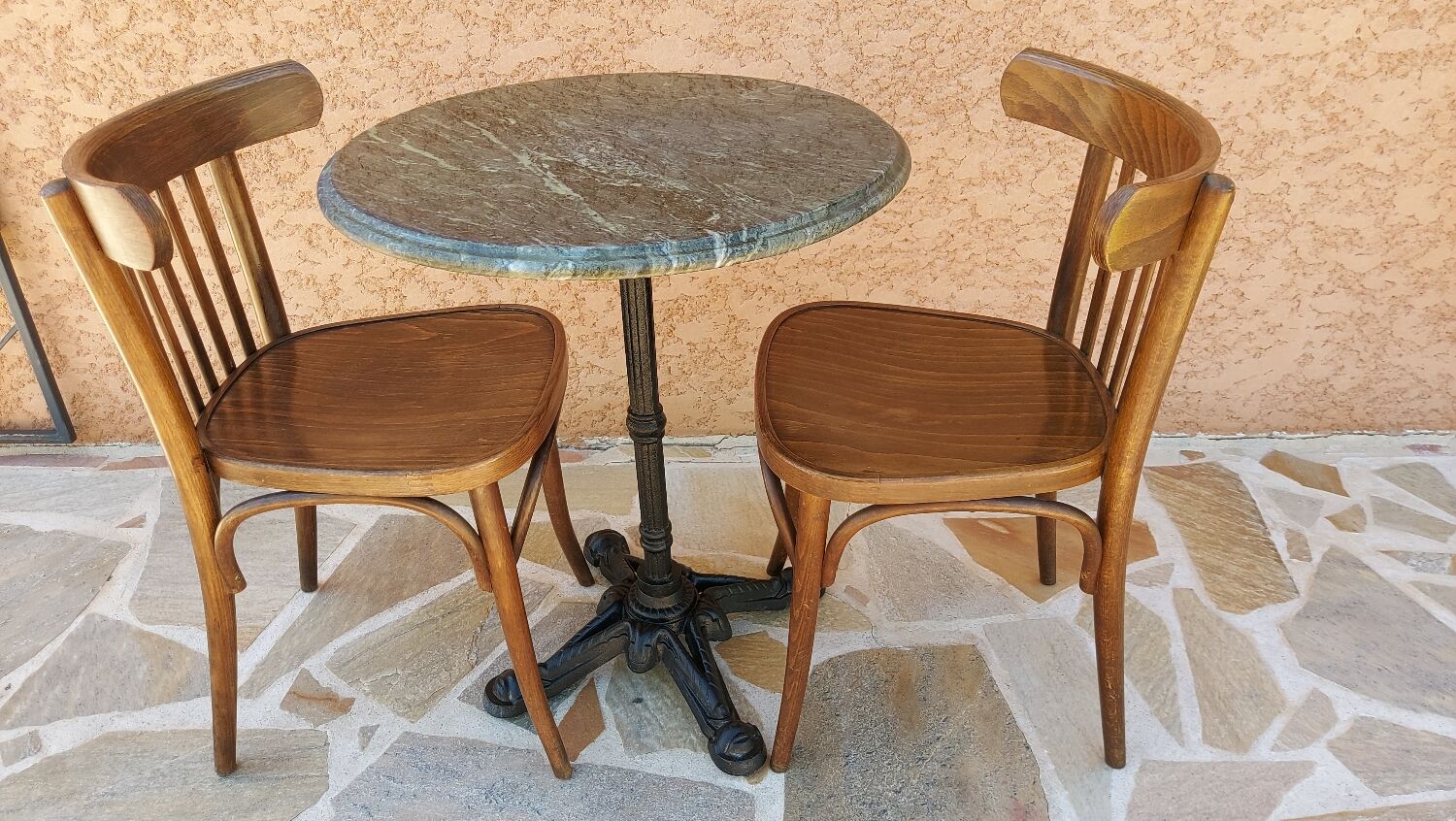 Vintage marble gueridon table 1980s