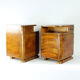 Art Deco Bedside Tables In Wood, Czechoslovakia 1940s