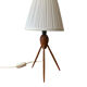 Lampe tripode en teck années 60