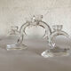Pair of glass candle holders 70s