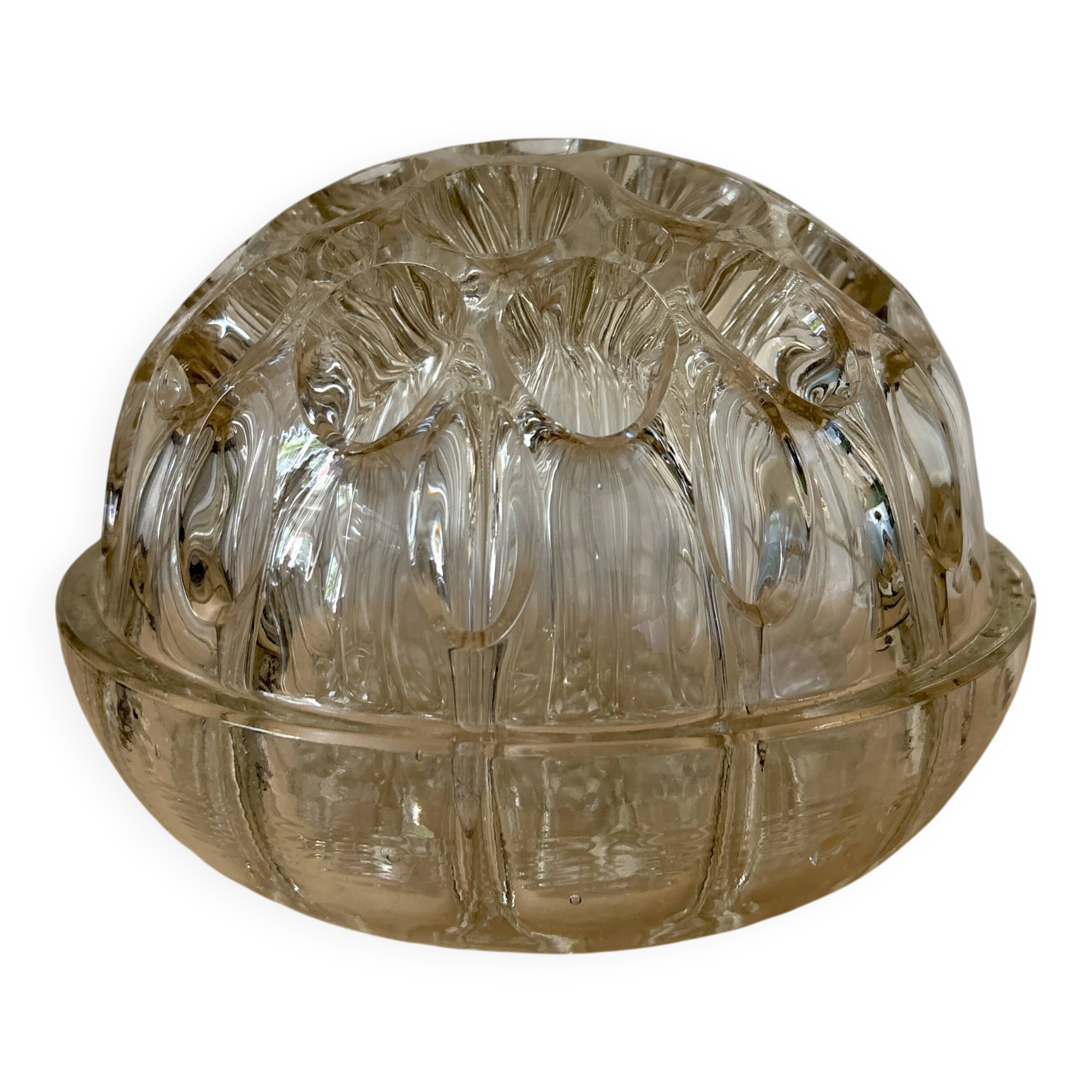 XXL antique glass flower vase