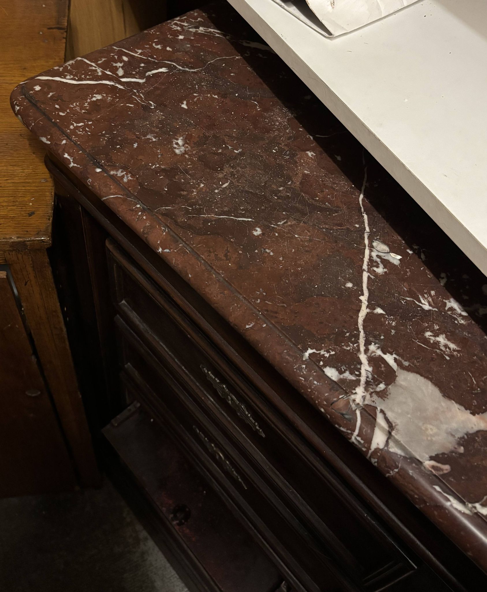 Antique commercial safe from Paris – Wood & marble – Functional