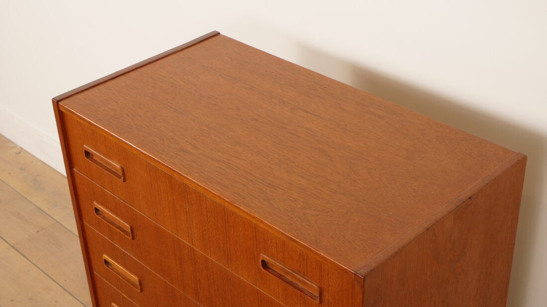 Commode danoise en teck, 6 tiroirs