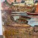 Boats in the small port, signed F. Lombard