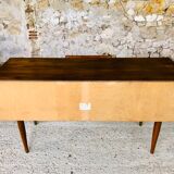 Vintage low row in flame walnut, by G N B , Circa 60