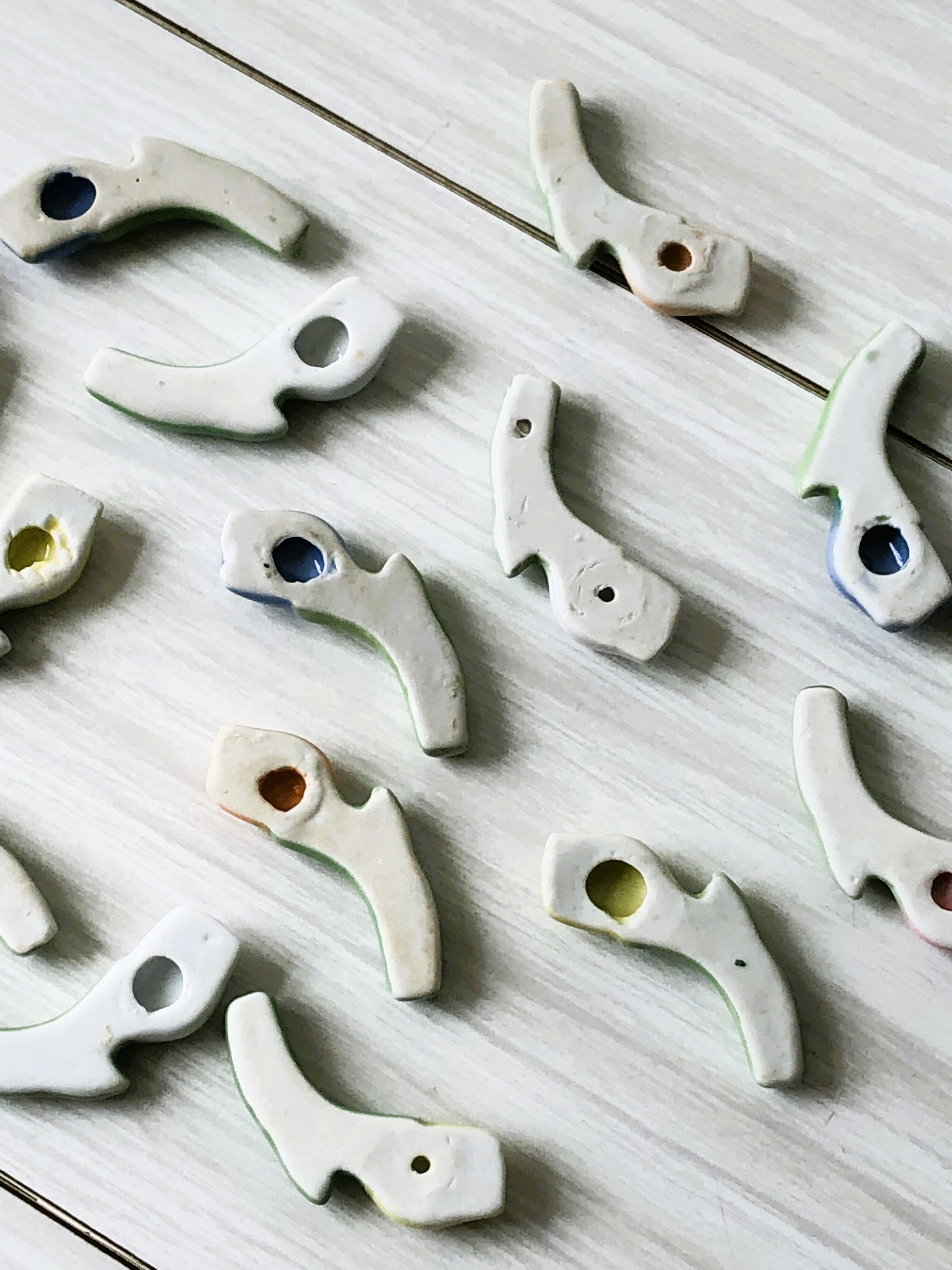 Set of 15 vintage tulip-shaped knife holders, retro spring touch