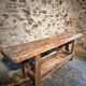 Antique French carpenter's workbench in oak and beech, circa 1900