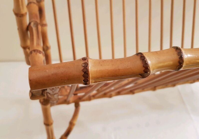 Rattan magazine rack 60