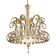 Venetian White and Gold Murano Style Glass Chandelier