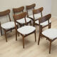 Set of six walnut chairs, Danish design, 60s, production: Denmark