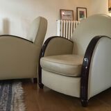 Pair armchairs 1930 art deco
