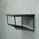 Scandinavian teak string wall shelf, 1960s