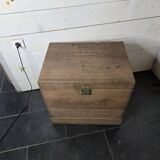 Solid oak safe from the Maubeuge central bank, box no. 475