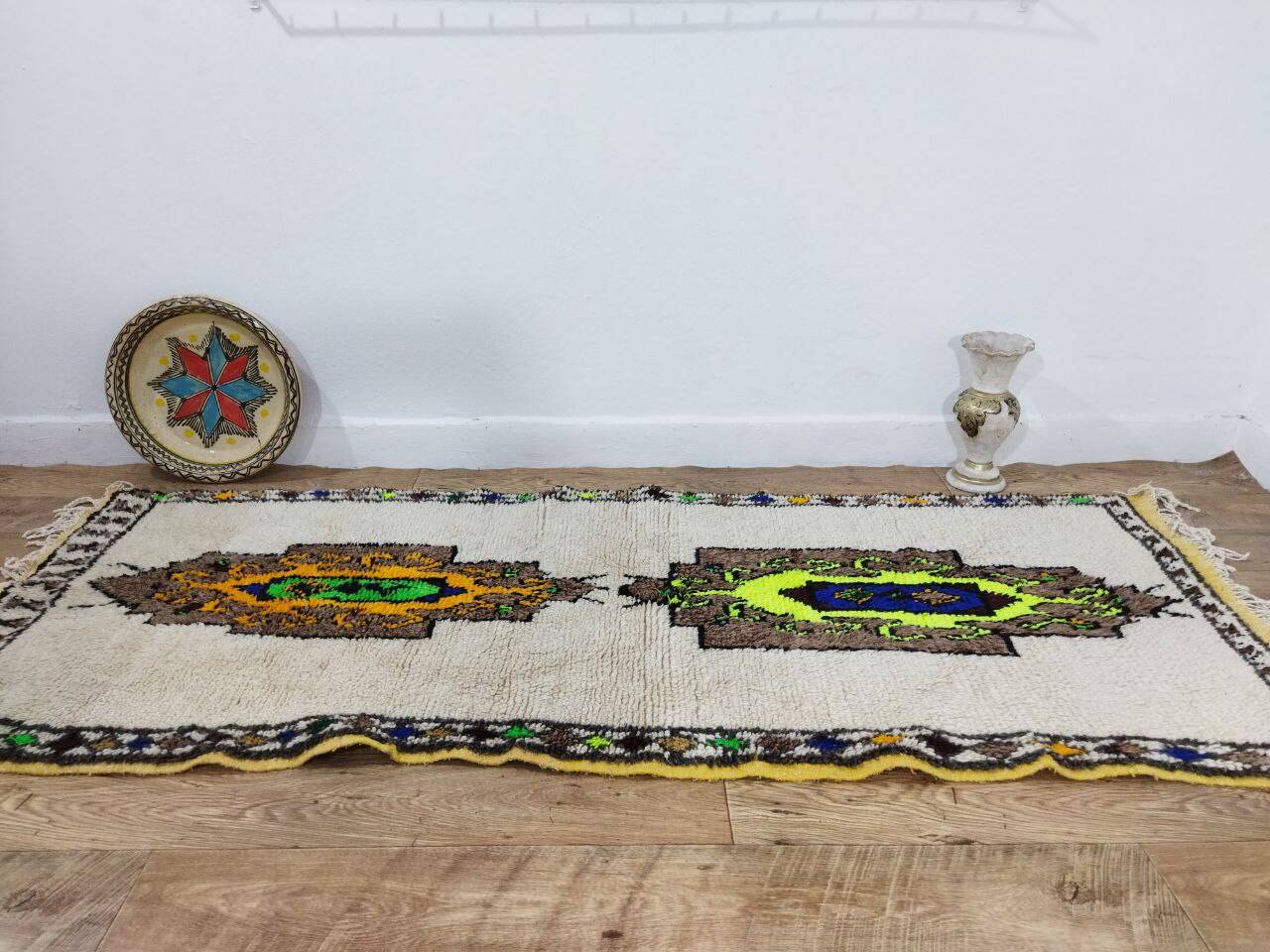 Handcrafted Moroccan Berber Rug 217 X 88