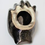 Empty pocket hand ceramic black design 60s