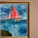 Original Swedish Oil on Panel – “Sailboat on the Water” by U. Ekshard – Signed – Dated 1971 – Vintage & Framed