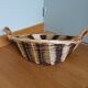 Round wicker presentation basket