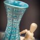 Vase style West Germany braided green 3458