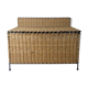 Rattan and metal chest