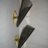 Pair of conical wall lights from the 50s