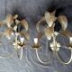 Pair of 20th Century Wall Sconces Exotic Palm Tree Hollywood Regency Sand