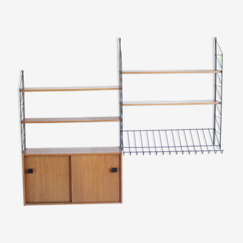 Wall shelves string, caisson and door reviews teak 1960