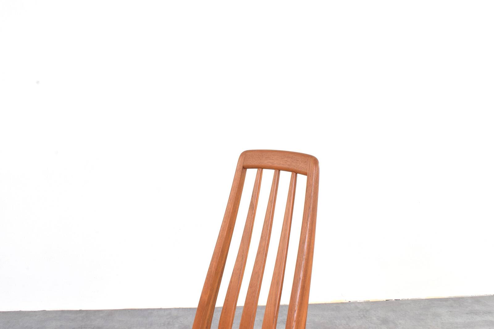 Teak & Wool Eva Dining Chairs by N. Koefoed for Koefoed Hornslet, 1960s