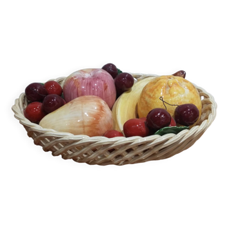 Corbeille De Fruit En Barbotine Tressee