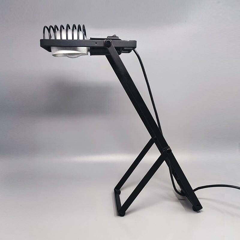 1970s Gorgeous Black Table Lamp "Sintesi" by Ernesto Gismondi for Artemide. Made in Italy