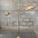 Italian Adjustable Floor Lamp in Pencil Reed, Bamboo, Rattan and Brass, 1970s