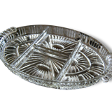 Former compartments in glass dish